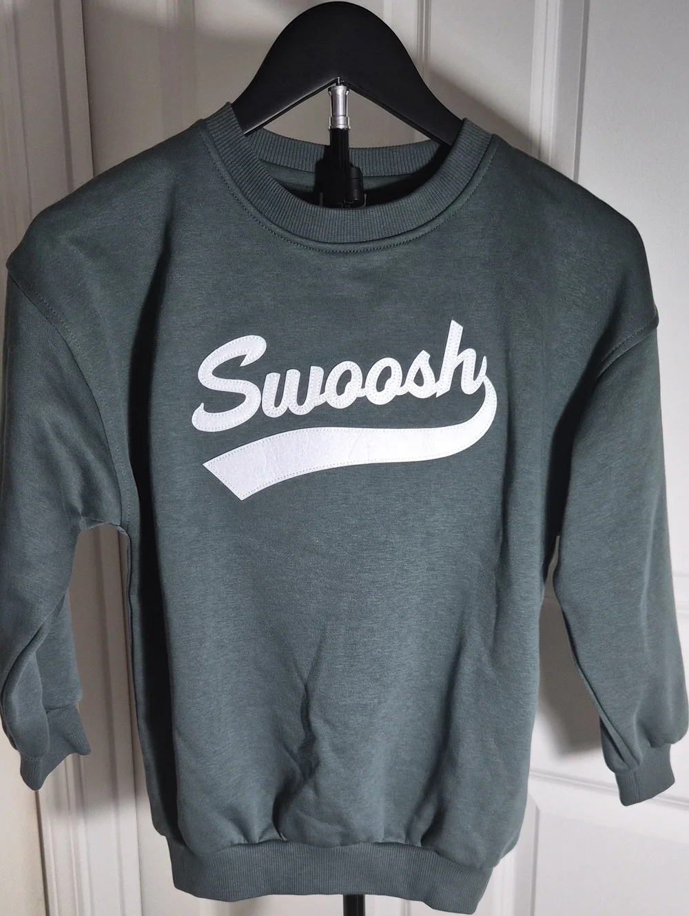 Nike Kids Crewneck Sweatshirt in Teal Green with White Swoosh